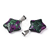 Star Dyed Natural Ruby in Zoisite Pendants G-Q367-19-2