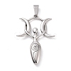 304 Stainless Steel Manual Polishing Big Pendants X-STAS-G276-07P-1