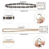 2Pcs 2 Styles Iron Strap Chain BJEW-WR0001-01-2