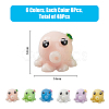 48Pcs 6 Colors Mini Cute Resin Octopus Ornament AJEW-FH0003-96-2