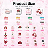 52Pcs 26 Styles Valentine's Day Theme Alloy Enamel Pendants ENAM-TA0002-83-4