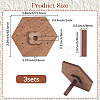 Walnut Stud Earrings Plate EDIS-WH20010-01B-2