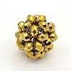 Electroplate Glass Round Woven Beads GLAA-A034-6mm-C-2