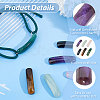 6Pcs 6 Styles Natural Obsidian & Rose Quartz & Amethyst & Moss Agate & Green Aventurine & Tiger Eye Connector Charms FIND-HS0001-60-4