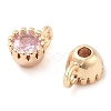 Brass Micro Pave Cubic Zirconia Charms KK-U028-19G-02-2