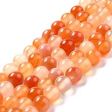 Natural Carnelian Beads Strands G-N0006-8mm-17