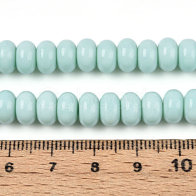 Opaque Solid Color Glass Beads Strands GLAA-ZX008-8mm-18A-1