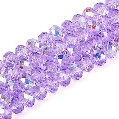 Transparent Glass Beads Strands EGLA-N016-6mm-03-1