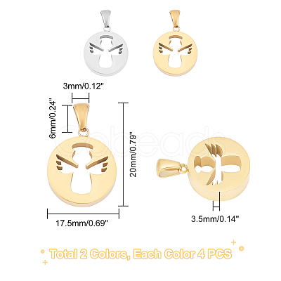 304 Stainless Steel Pendants STAS-UN0019-91-1