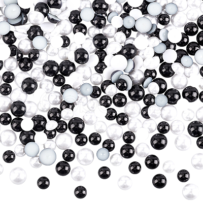 ABS Plastic Imitation Pearl Cabochons SACR-OC0001-02-1