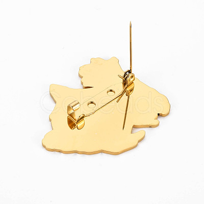 Cat Brooch JEWB-N007-003G-FF-1