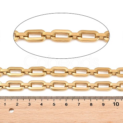 201 Stainless Steel Oval Link Chains CHS-H118-15G-1