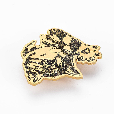 Cat Brooch JEWB-N007-003G-FF-1