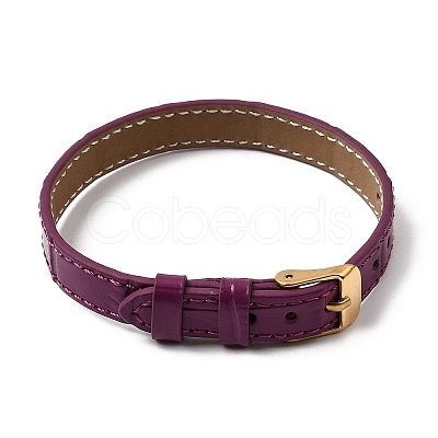 Imitation Leather String Bracelets with Stainless Steel Buckles AJEW-Z053-01D-1