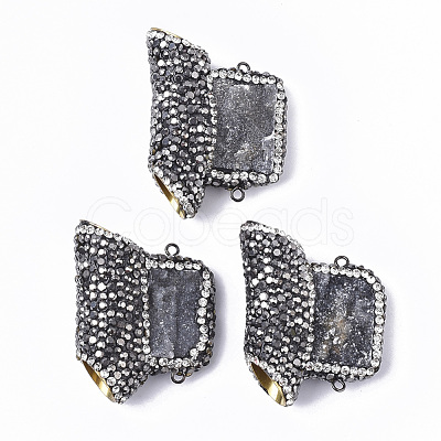 Dyed Natural Druzy Quartz Chandelier Components Links RB-Q215-010A-1