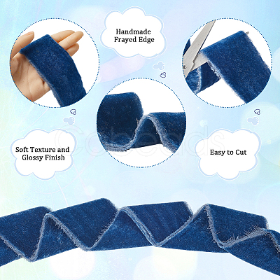 3 Yards Nylon Ribbon with Raw Edge SRIB-WH20020-024G-1