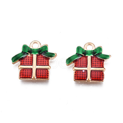 Christmas Alloy Enamel Pendants ENAM-Q442-58-1