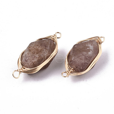 Natural Strawberry Quartz Links/Connectors G-T131-100D-1