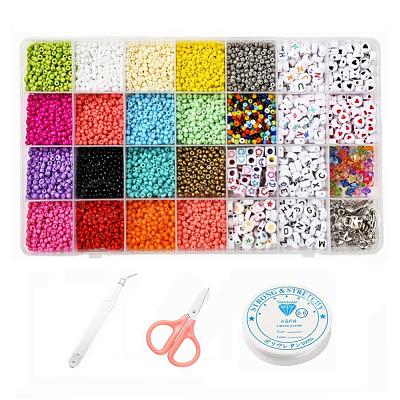 4500Pcs 3mm Glass Seed Beads DIY-YW0002-76-1