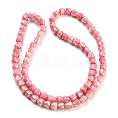 Electroplate Glass Beads Strand GLAA-G088-03-01G-1