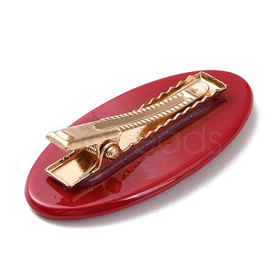 Oval with Word Love Resin Alligator Hair Clips LS-PHAR-D015-01D-1