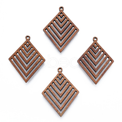 Natural Walnut Wood Pendants WOOD-N011-011-1