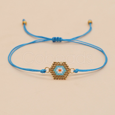 Bohemian Style Glass Seed Beaded Link Bracelets PL8601-4-1
