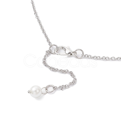 Handmade Glass Beaded Prince with Crown Pendant 304 Stainless Steel Cable Necklaces for Women NJEW-JN05447-02-1