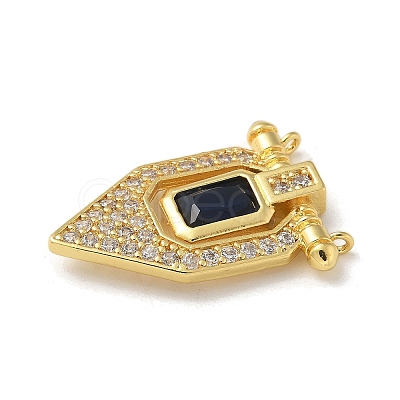 Brass Micro Pave Colorful Cubic Zirconia Pendants KK-U046-04G-01-1