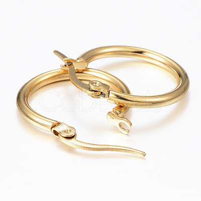 304 Stainless Steel Hoop Earrings EJEW-H344-02G-1