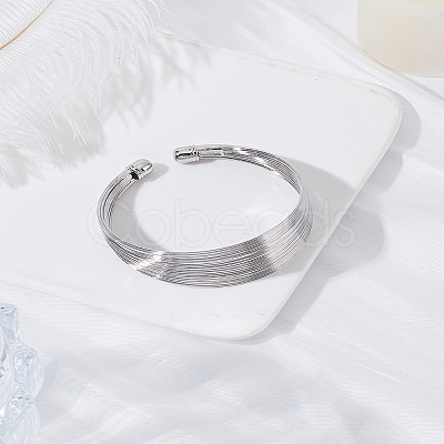 1Pc Trendy European and American Style Unique Cute Iron Cuff Bracelet for Hip-hop Rock BJEW-LP0003-30P-1