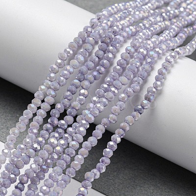 Opaque Baking Paint Glass Beads Strands DGLA-F002-03B-1