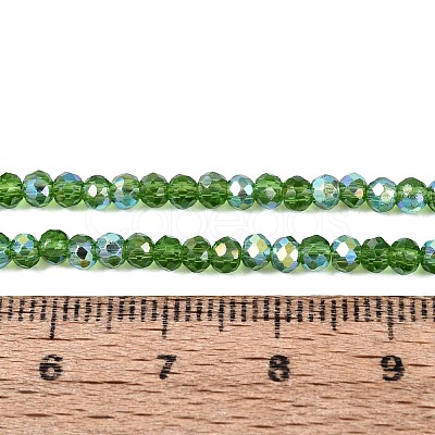 AB Color Plated Transparent Glass Rondelle Beads Strands EGLA-T029-2mm-10M-1