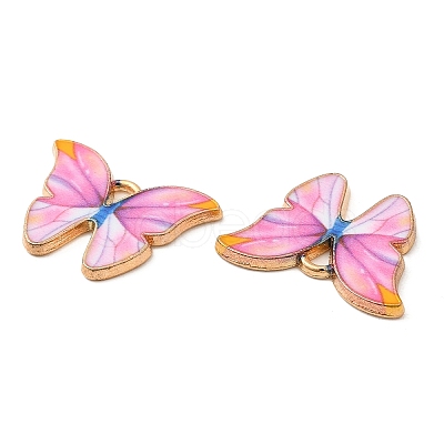 Light Gold Tone Alloy Enamel Pendants ENAM-M059-05KCG-02-1