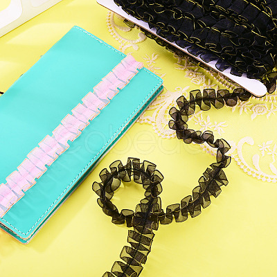 10M Double Layer Polyester Lace Ribbon OCOR-TA0004-14A-1