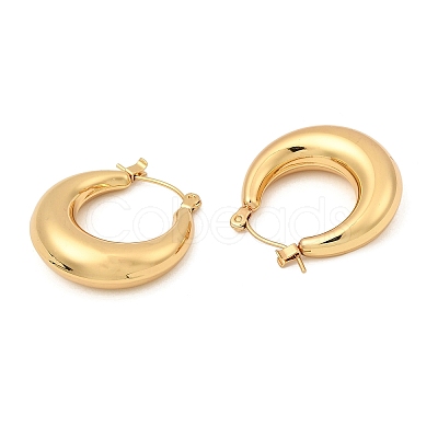 PVD Vacuum Plating 304 Stainless Steel Chunky Hoop Earrings for Women EJEW-F280-06C-G-1