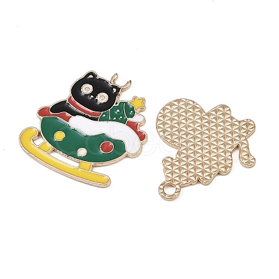 Christmas Alloy Enamel Pendants ENAM-G234-01A-1