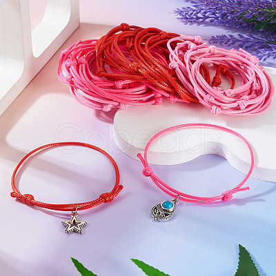 60Pcs 3 Colors Korean Waxed Polyester Cord Bracelet Making AJEW-CW0001-06-1