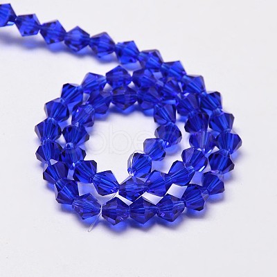 Imitate Austrian Crystal Bicone Glass Beads Strands X-GLAA-F029-4x4mm-06-1