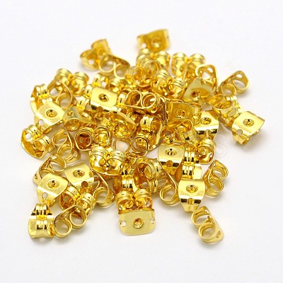 Brass Ear Nuts KK-M163-06G-NR-1