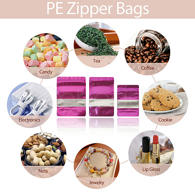 18Pcs 3 Styles PE Resealable Bags with Window OPP-TAD0001-01E-1