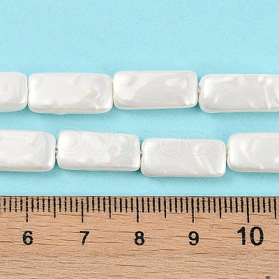 Electroplated Shell Pearl Beads Strands BSHE-C007-C01-01-1