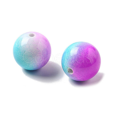 Baking Paint Opaque Acrylic Beads OACR-H049-02B-1
