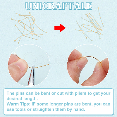 150Pcs 304 Stainless Steel Ball Head Pins STAS-UN0058-93F-G-1