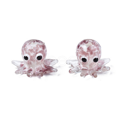 Handmade Bumpy Lampwork Beads Strands LAMP-N021-37E-1