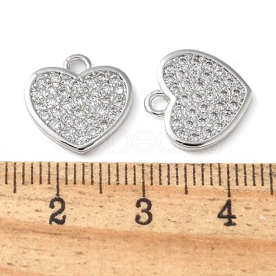 Brass Micro Pave Cubic Zirconia Charms KK-C086-07P-1