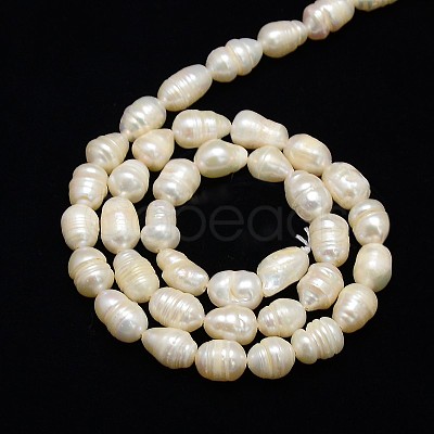 Natural Cultured Freshwater Pearl Beads Strands X-PEAR-L001-E-20-1