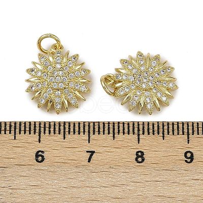 Brass Micro Pave Cubic Zirconia Pendants KK-I358-063G-G-1