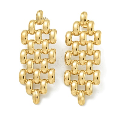 Ion Plating(IP) 304 Stainless Steel Stud Earrings EJEW-G400-12G-1
