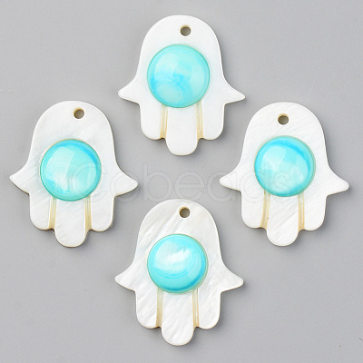 Natural Freshwater Shell Pendants SHEL-S276-102-1